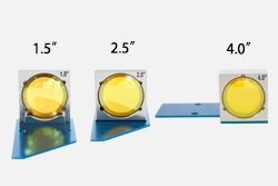 3 focus lenses for Thunder Laser laser cutters 1.5" lens, 2.5" lens and a 4.0" lens